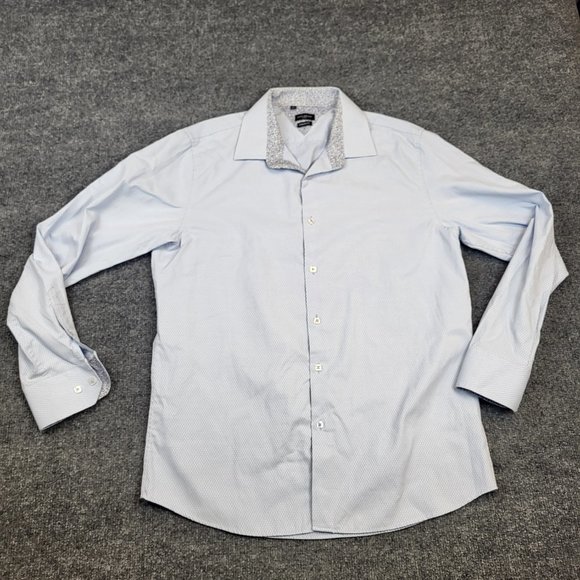 ROSSO MILANO Italy Modern Fit Button Up Shirt FLIP CUFF Men's Size 16.5 - Picture 1 of 5